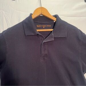 5.11 Tactical Series Outdoor Black Short Sleeve Tactical Polo Shirt Sz M Durable